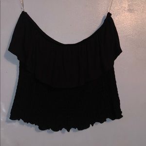 Black tube top w/ ruffles